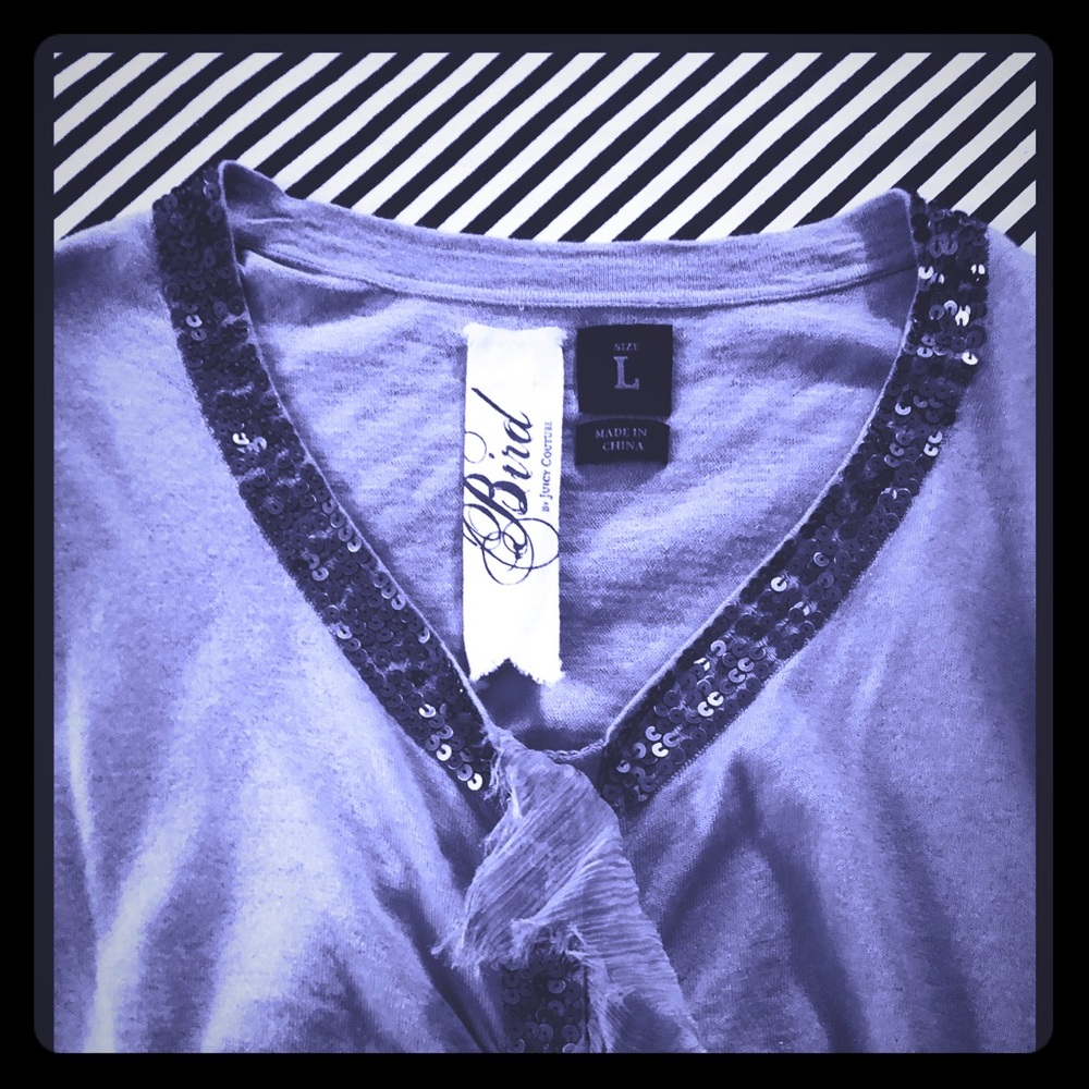 Bird By Juicy Couture Gray sequined cardigan - Picture 8 of 8